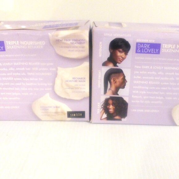 BX75 - 2x Dark & Lovely TRIPLE NOURISHED SILKENING RELAXER Hair Dye - Picture 3 of 6